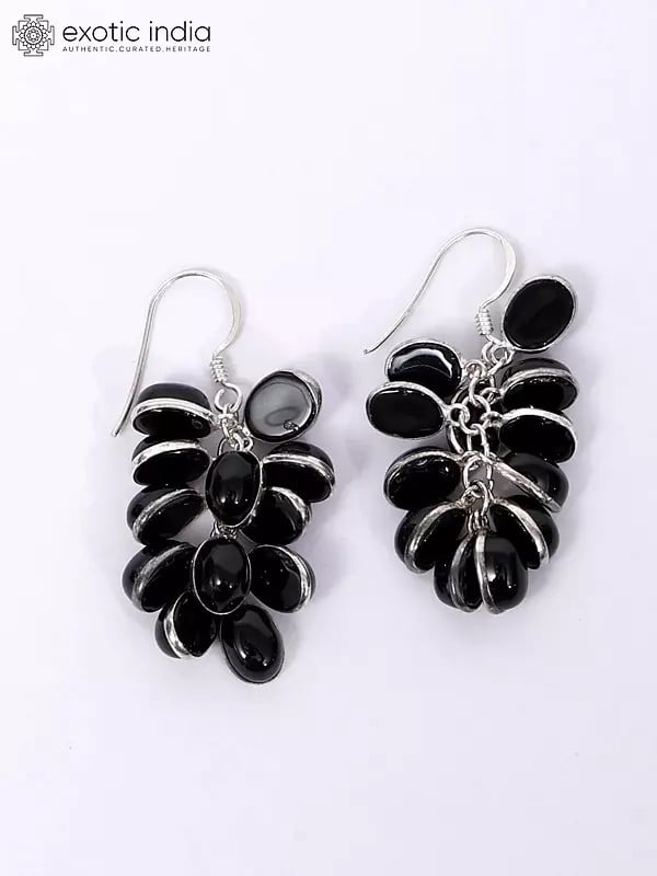 Exotic India Black Onyx Bunch Earrings
