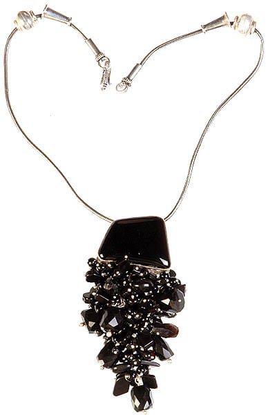 exotic india Black Onyx Bunch Necklace