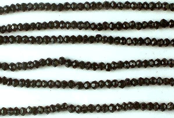 exotic india Black Onyx Faceted Rondells