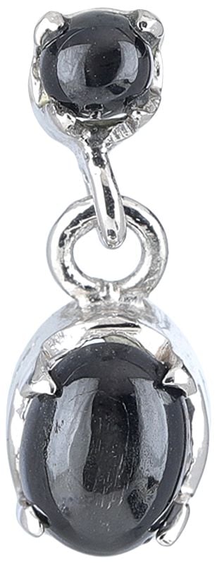 Exotic India Black Spinel Sterling Earrings 
