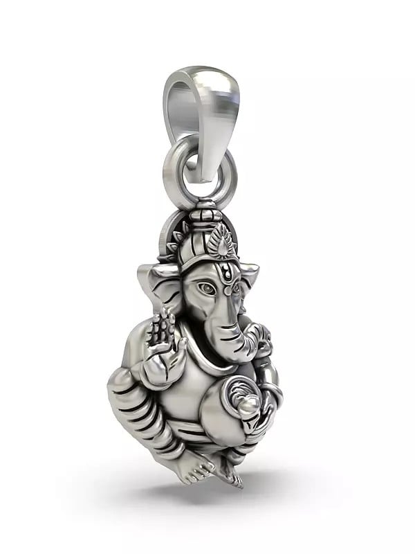 Exotic India Blessing Lord Ganesha Pendant 