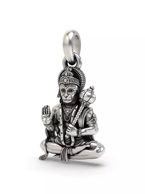 Exotic India Blessing Lord Hanuman Pendant 