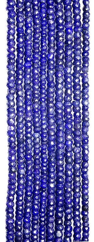 exotic india Blue Corundum Israel Cut Rondells