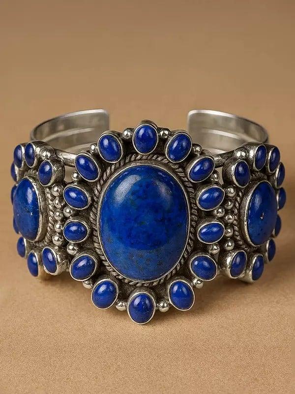 exotic india Bracelet with Large Lapis Lazuli 