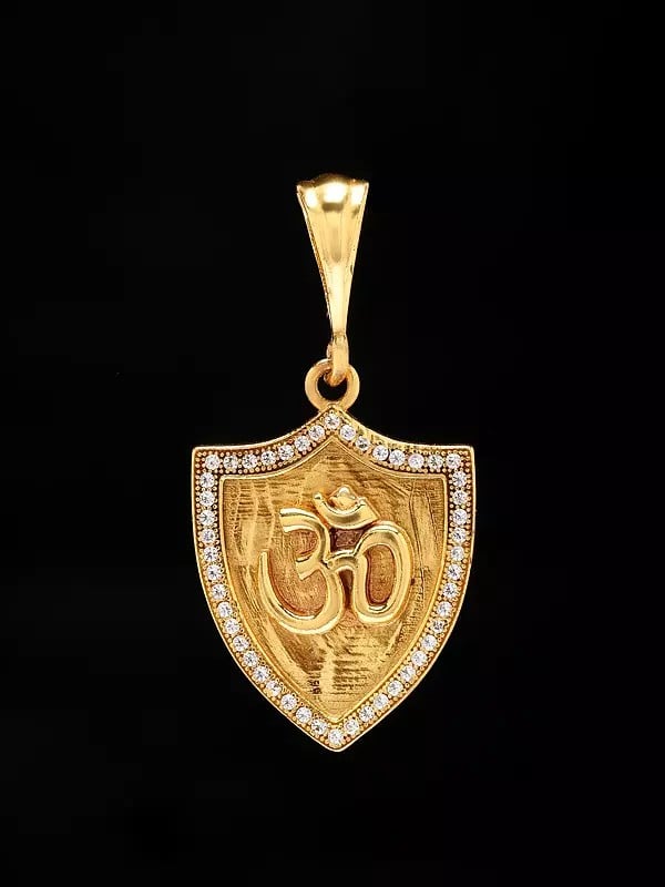 Exotic India Brass Om Pendant | Religious Jewellery
