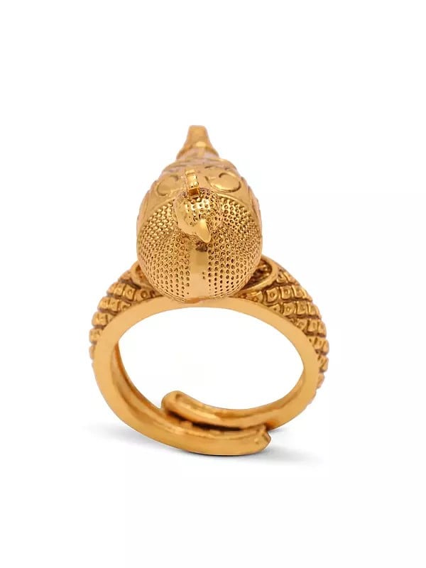 Exotic India Brass Peacock Figurine Ring 