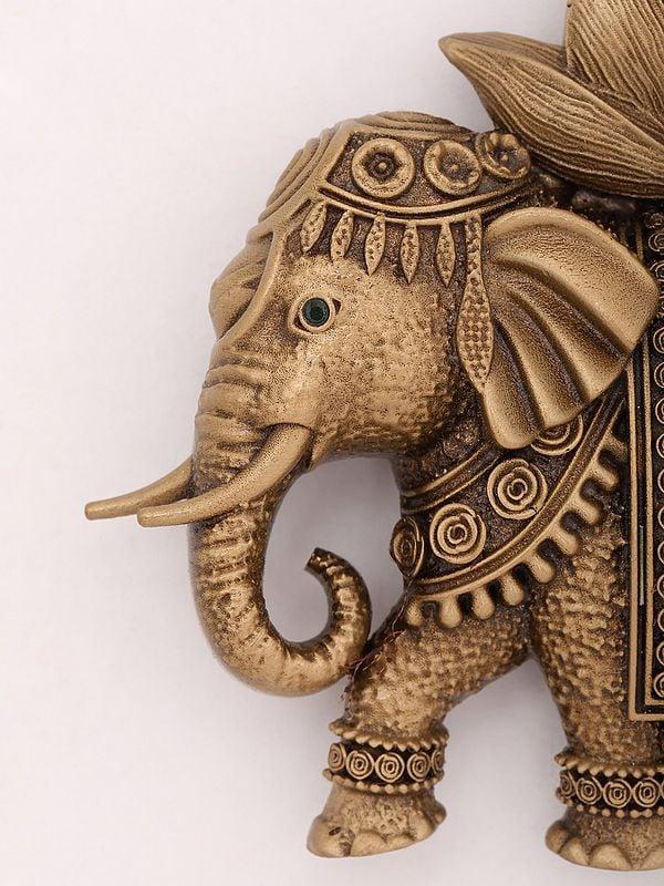 Exotic India Brass Royal Elephant Brooch 