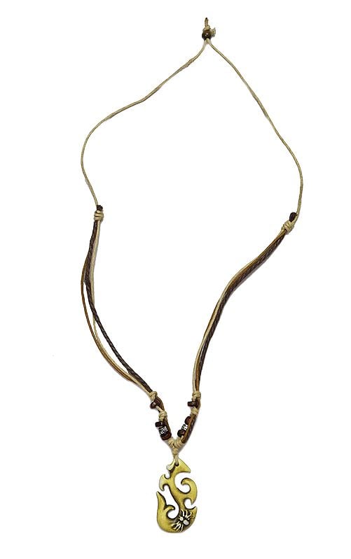 exotic india Brown Beaded Spider Necklace 