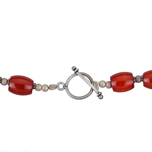Exotic India Carnelian Beaded Necklace 