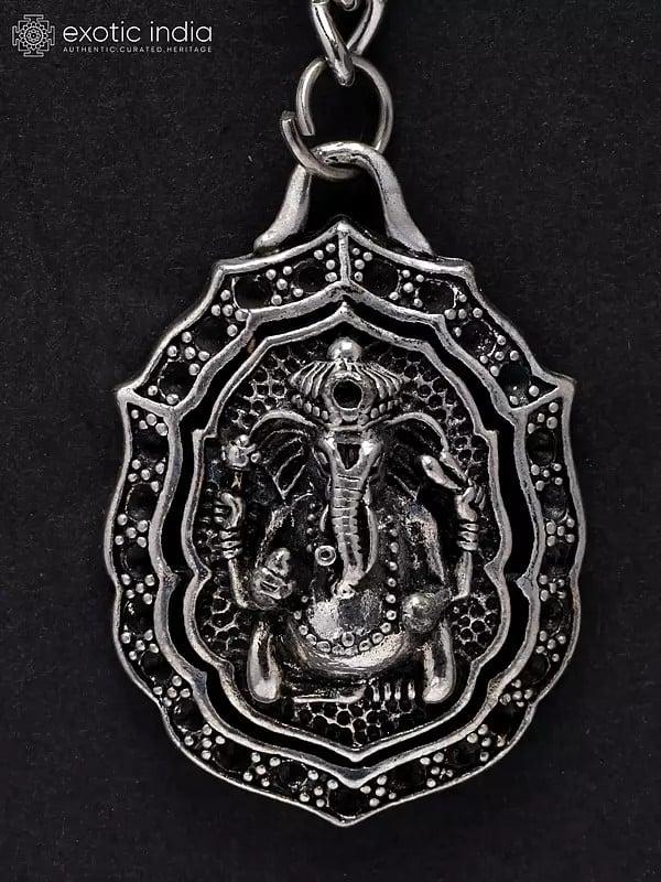 Exotic India Chaturbhuja Ganesha Keychain