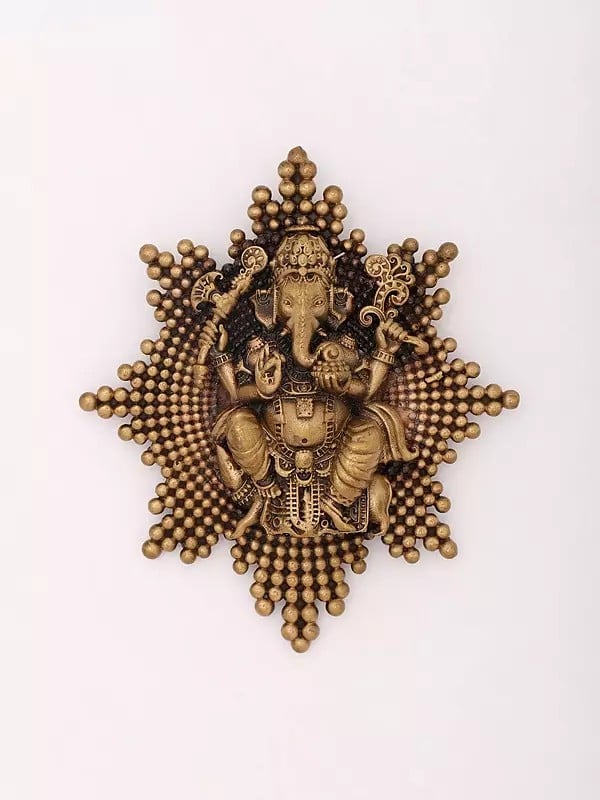 exotic india Chaturbhuja Lord Ganesha Brooch 