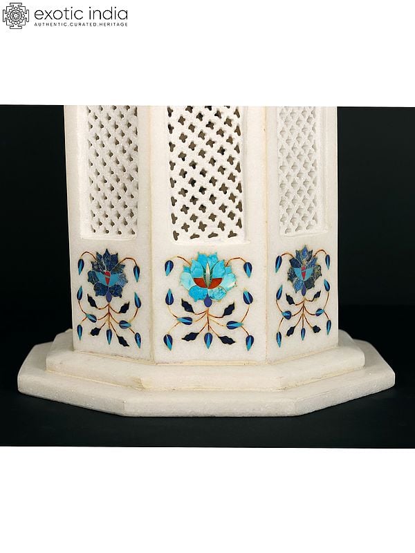 Exotic India Coffee Table White Marble Set 