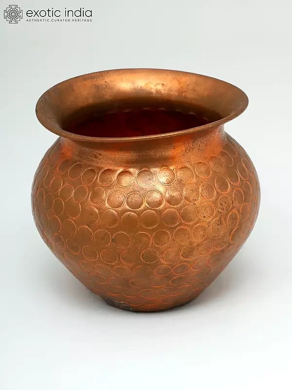 exotic india Copper Puja Kalash 