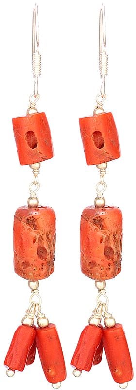 exotic india Coral Earrings | Coral Stone Jewelry