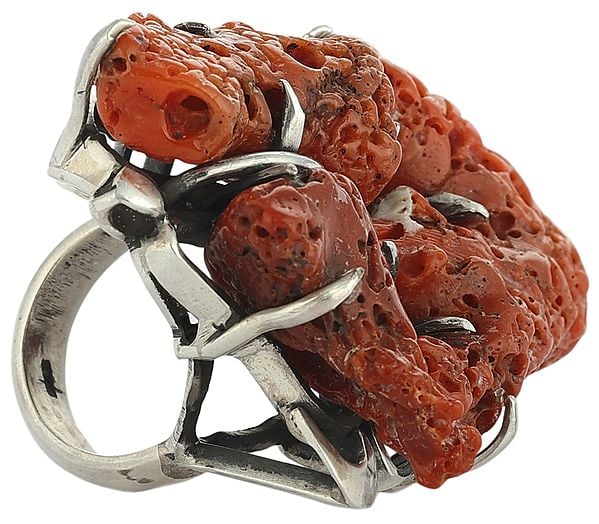 Exotic India Coral Ring