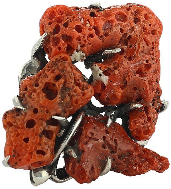 exotic india Coral Ring 