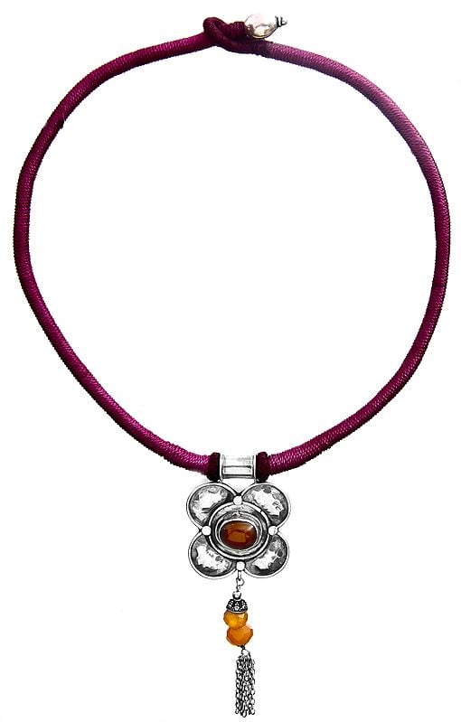 exotic india Cord Carnelian Necklace