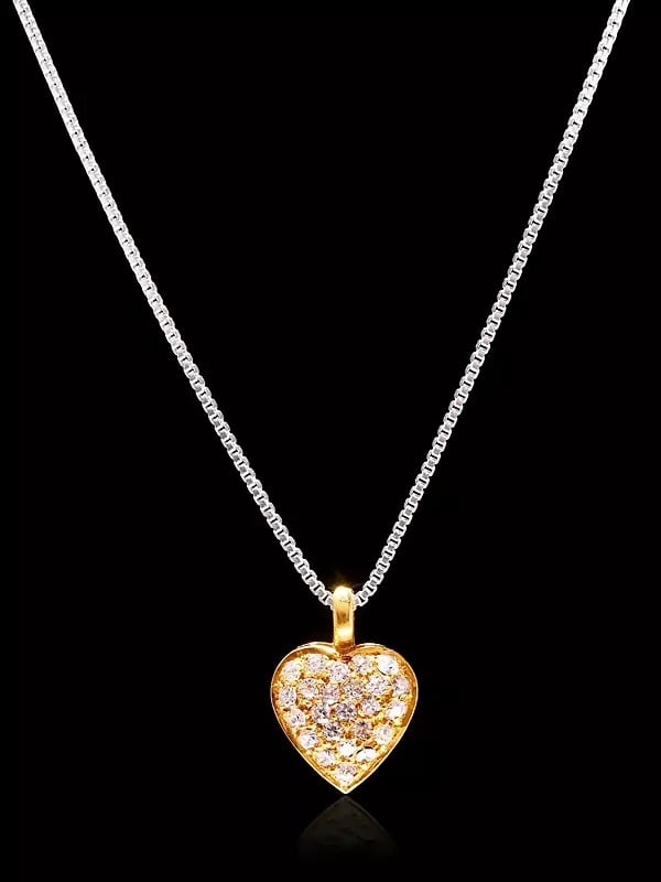 exotic india Cubic Zirconia Valentine Pendant 