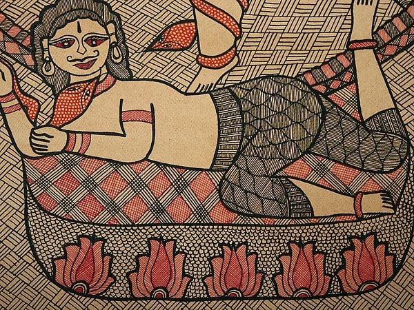 Exotic India Dancing Lord Shiva Madhubani Painting