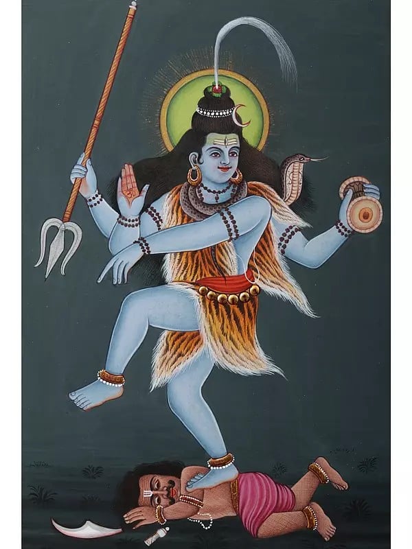 Exotic India Dancing Shiva | Watercolor Painting 
