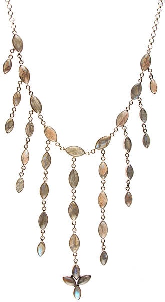 exotic india Dangling Labradorite Necklace