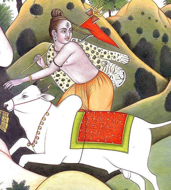 Exotic India Demon Vraka Chasing Shiva