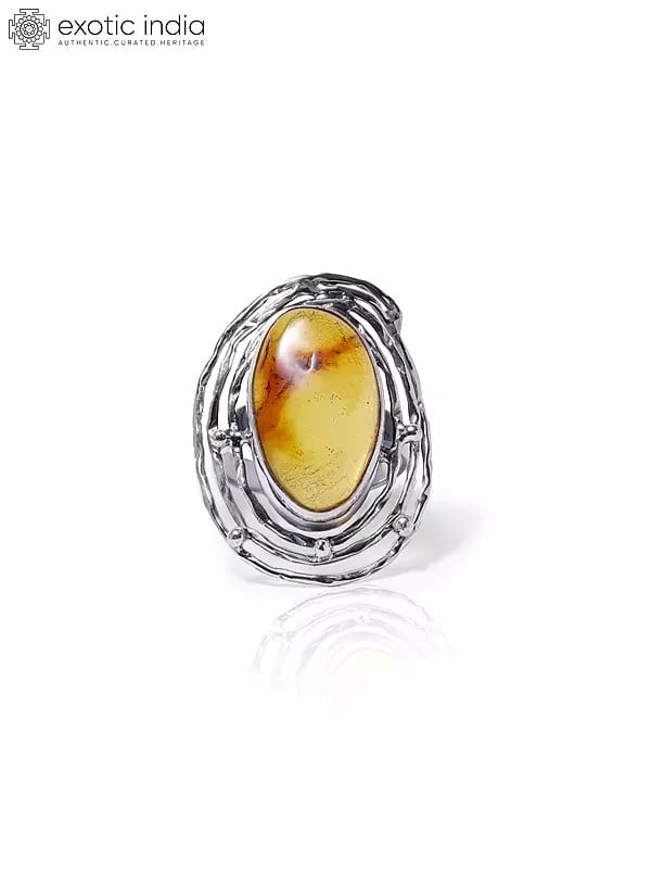 exotic india Designer Amber Ring 