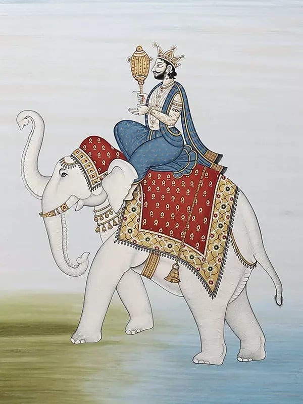 Exotic India Devraj Indra Painting