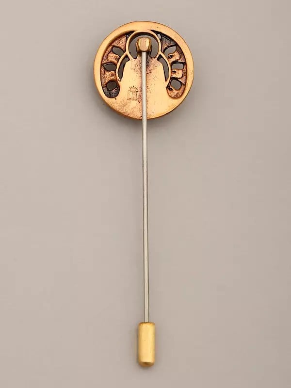Exotic India Dhyana Mudra Buddha Lapel Pin 