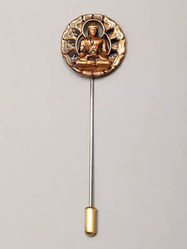 exotic india Dhyana Mudra Buddha Lapel Pin 