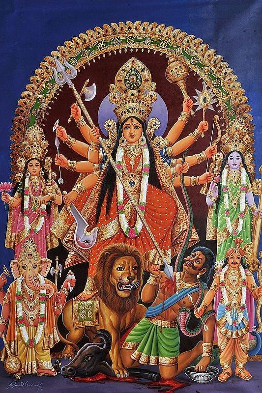 exotic india Durga In Vibrant Colours