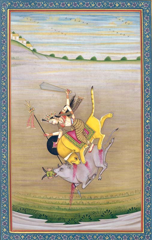 exotic india Durga Slays the Demon Mahishasur 