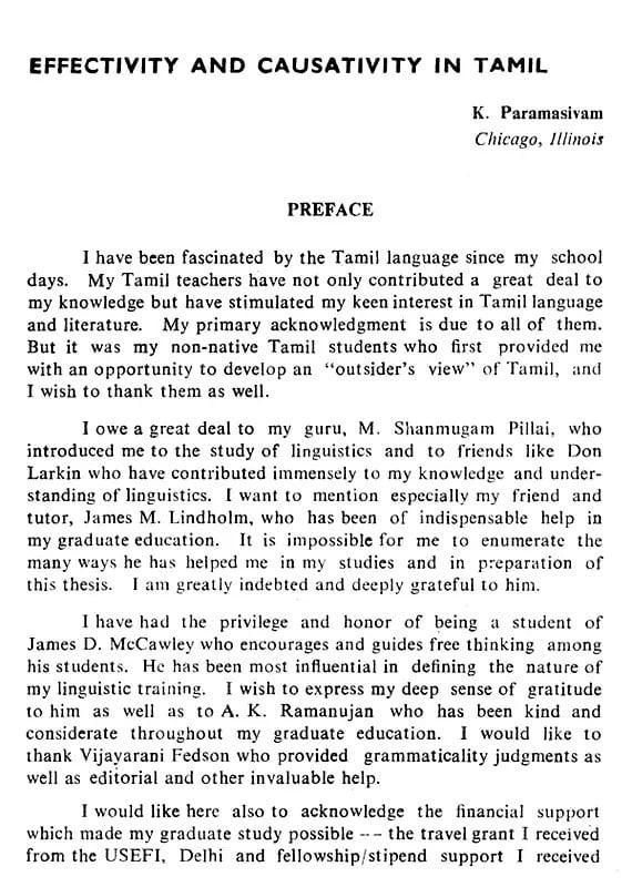 Exotic India Effectivity And Causativity In Tamil 