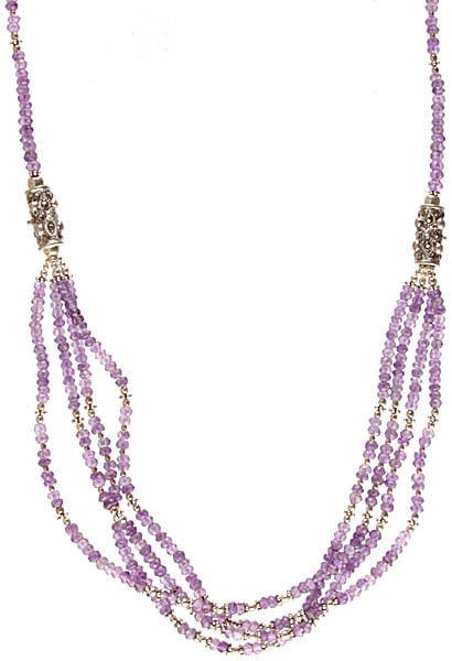 exotic india Faceted Amethyst Necklace
