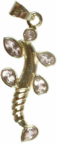 exotic india Faceted Amethyst Pendant