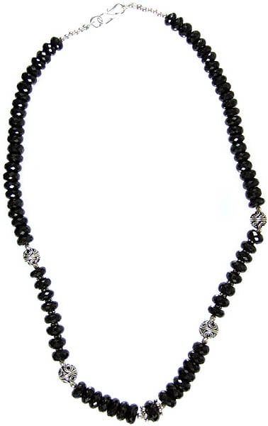 exotic india Faceted Black Onyx Necklace