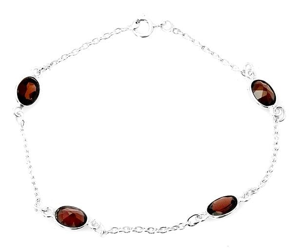 exotic india Faceted Garnet Bracelet 