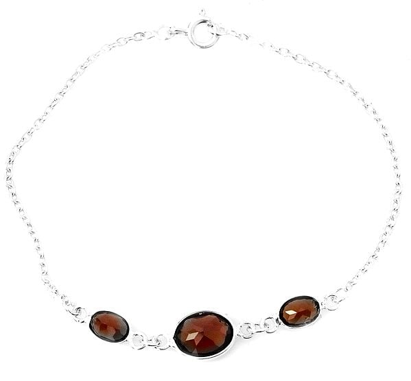 exotic india Faceted Garnet Bracelet 