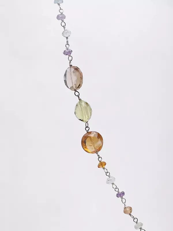 Exotic India Faceted Multi Stone Necklace 