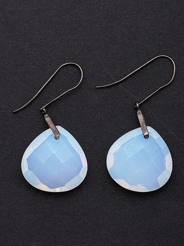 Exotic India Faceted Opalite Hook Earrings 