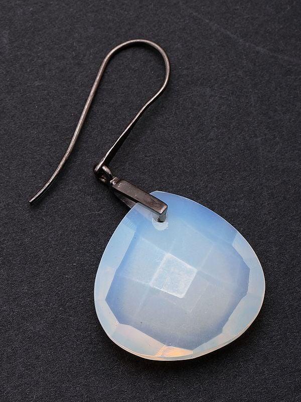 Exotic India Faceted Opalite Hook Earrings 