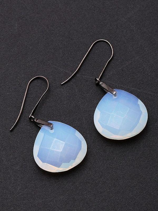 exotic india Faceted Opalite Hook Earrings
