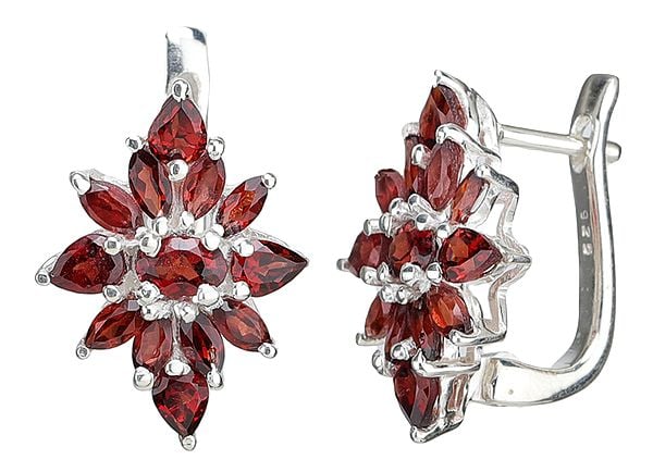 Exotic India Faceted Pendant Earrings And Ring Set 