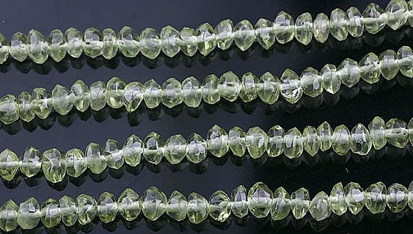 exotic india Faceted Peridot Rondells