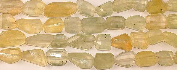 exotic india Faceted Prehnite Tumbles 