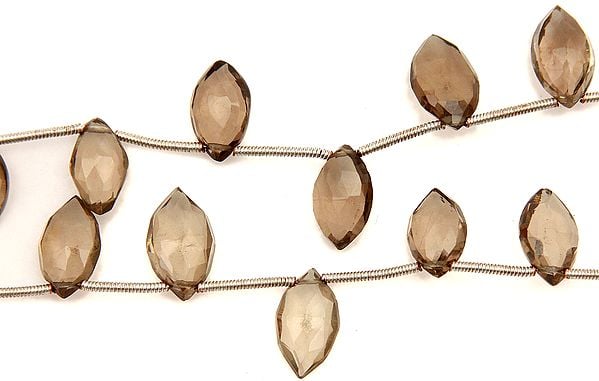 exotic india Faceted Smoky Quartz Marquis 