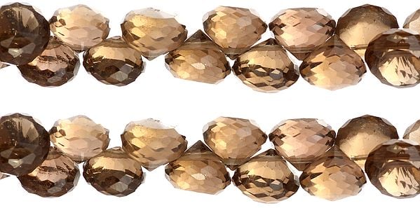 exotic india Faceted Smoky Quartz Onions 