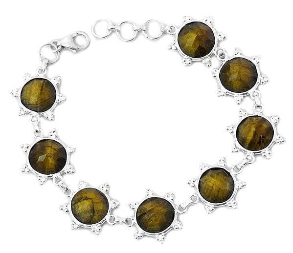 exotic india Faceted Tiger-Eye Bracelet 