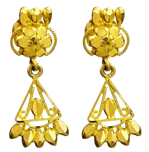 exotic india Floral Dangle Earrings 