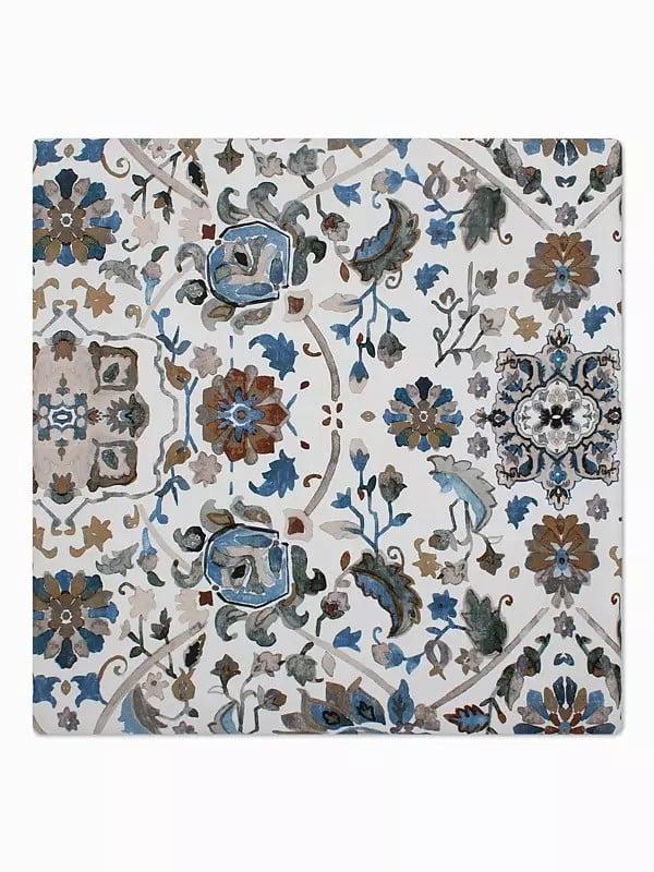 Exotic India Floral Kani Printed Cushion Cover 